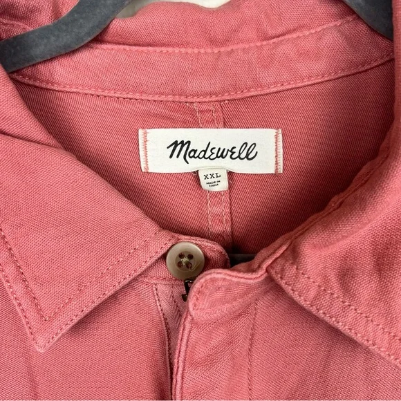 Madewell Zip-Pocket Coverall Jumpsuit XXL Garment-Dyed Dusty Rose - Picture 7 of 9